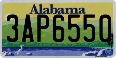AL license plate 3AP6550