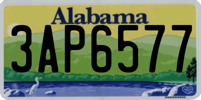 AL license plate 3AP6577