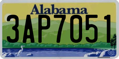 AL license plate 3AP7051