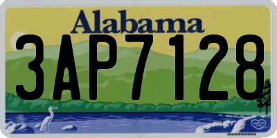 AL license plate 3AP7128