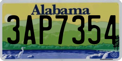 AL license plate 3AP7354