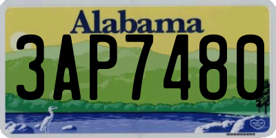 AL license plate 3AP7480