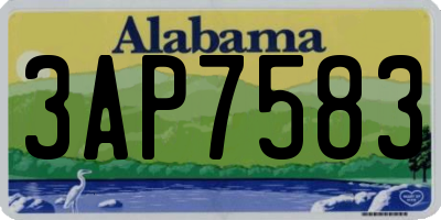 AL license plate 3AP7583