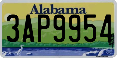 AL license plate 3AP9954