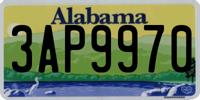AL license plate 3AP9970