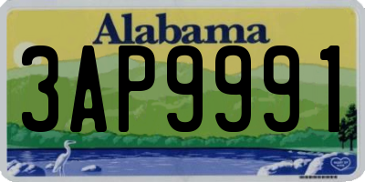 AL license plate 3AP9991