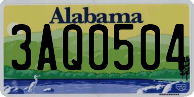 AL license plate 3AQ0504