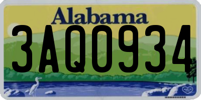 AL license plate 3AQ0934