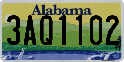 AL license plate 3AQ1102