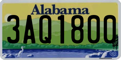 AL license plate 3AQ1800