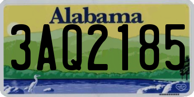 AL license plate 3AQ2185