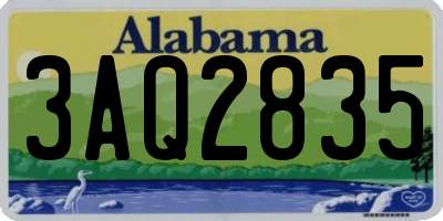 AL license plate 3AQ2835