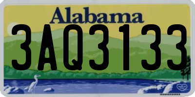 AL license plate 3AQ3133