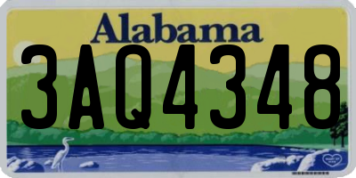 AL license plate 3AQ4348