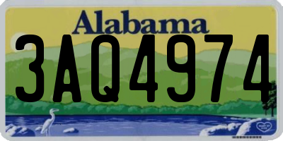 AL license plate 3AQ4974