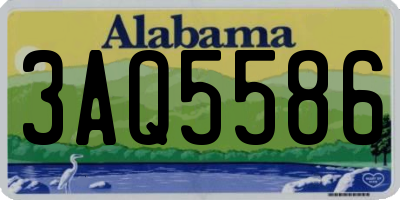AL license plate 3AQ5586