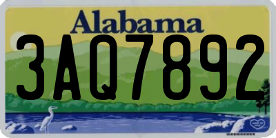 AL license plate 3AQ7892