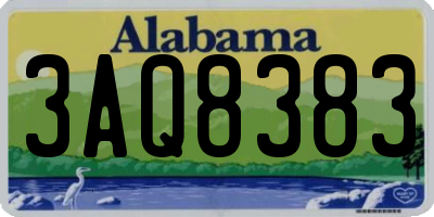 AL license plate 3AQ8383