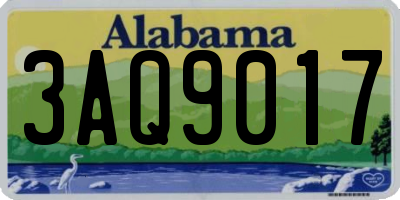 AL license plate 3AQ9017