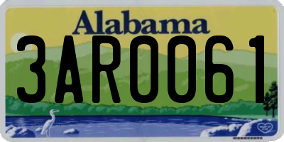 AL license plate 3AR0061