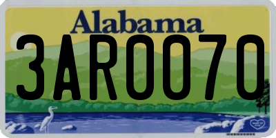 AL license plate 3AR0070