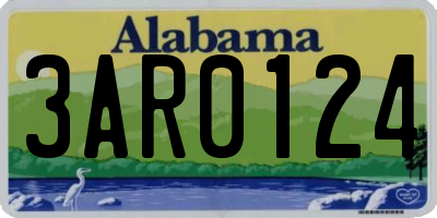 AL license plate 3AR0124
