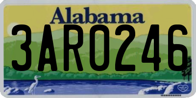 AL license plate 3AR0246