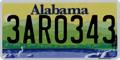 AL license plate 3AR0343