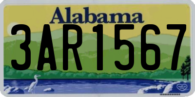 AL license plate 3AR1567