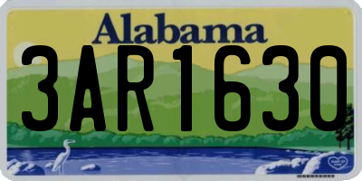 AL license plate 3AR1630