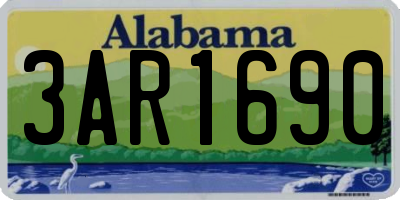 AL license plate 3AR1690