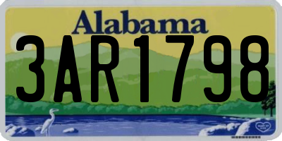 AL license plate 3AR1798