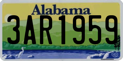 AL license plate 3AR1959