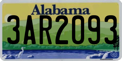 AL license plate 3AR2093