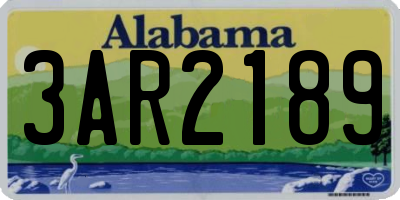 AL license plate 3AR2189