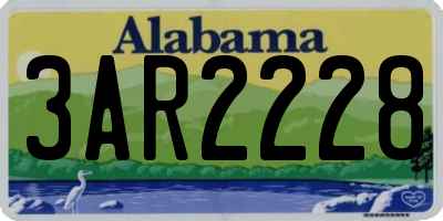 AL license plate 3AR2228