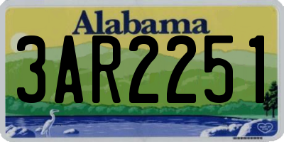 AL license plate 3AR2251