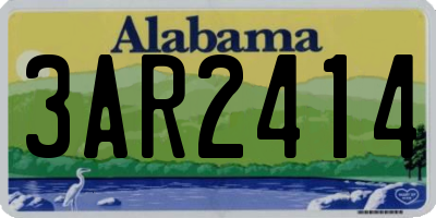 AL license plate 3AR2414