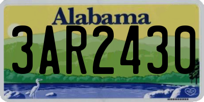 AL license plate 3AR2430