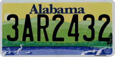 AL license plate 3AR2432