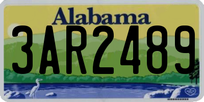 AL license plate 3AR2489