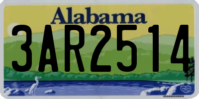 AL license plate 3AR2514