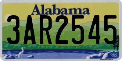 AL license plate 3AR2545