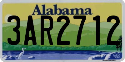 AL license plate 3AR2712