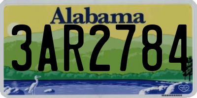 AL license plate 3AR2784
