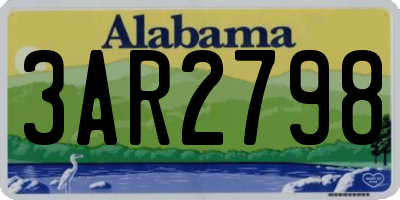 AL license plate 3AR2798