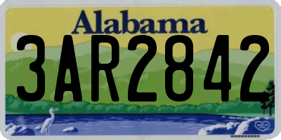 AL license plate 3AR2842