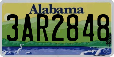 AL license plate 3AR2848