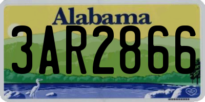 AL license plate 3AR2866