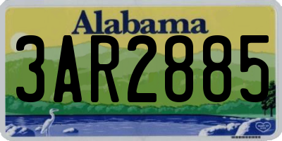 AL license plate 3AR2885